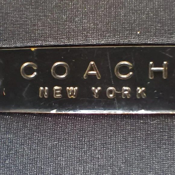 Vintage Coach Large Tote Bag 6217 - Black Neoprene with Leather Trim - Picture 5 of 9